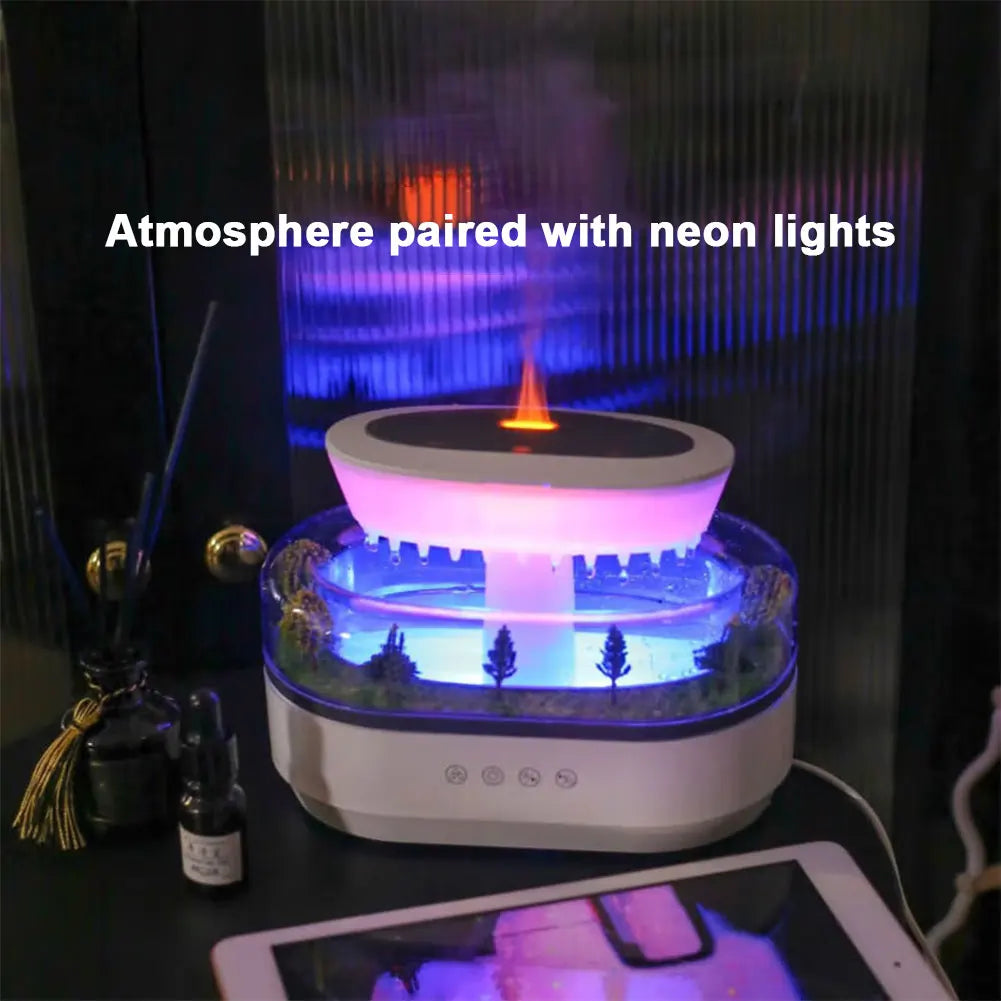 Zen Rain Cloud Aroma Diffuser | Ambient Night Light Humidifier for Bedroom & Home Décor