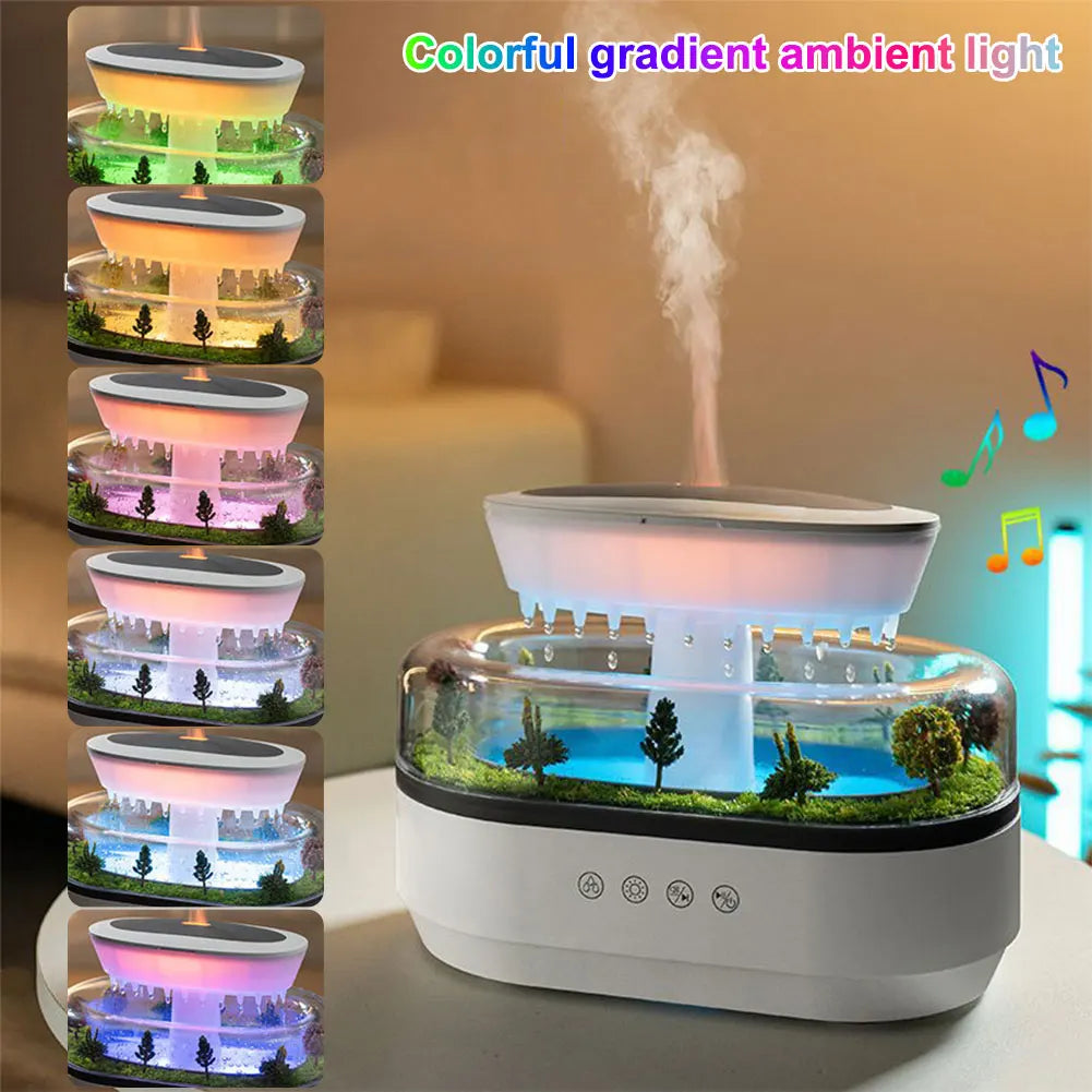 Zen Rain Cloud Aroma Diffuser | Ambient Night Light Humidifier for Bedroom & Home Décor