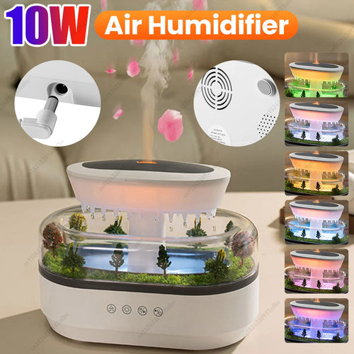 Zen Rain Cloud Aroma Diffuser | Ambient Night Light Humidifier for Bedroom & Home Décor