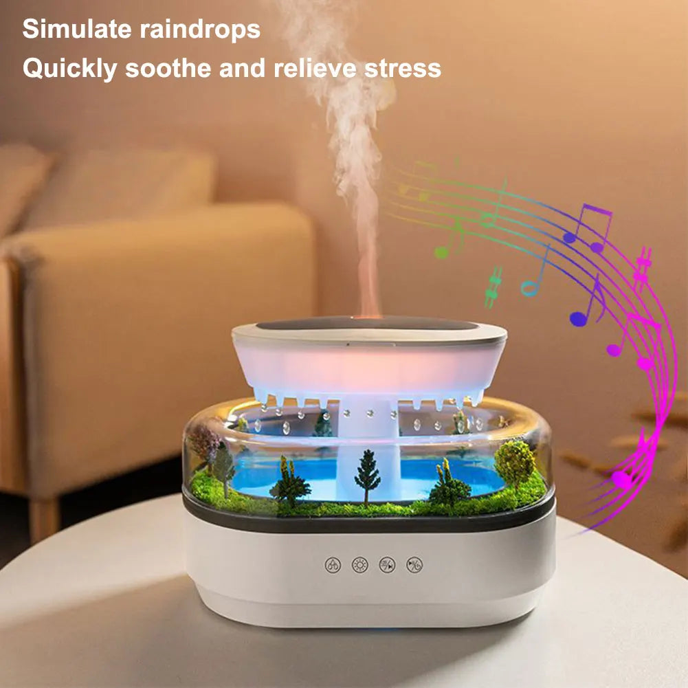 Zen Rain Cloud Aroma Diffuser | Ambient Night Light Humidifier for Bedroom & Home Décor